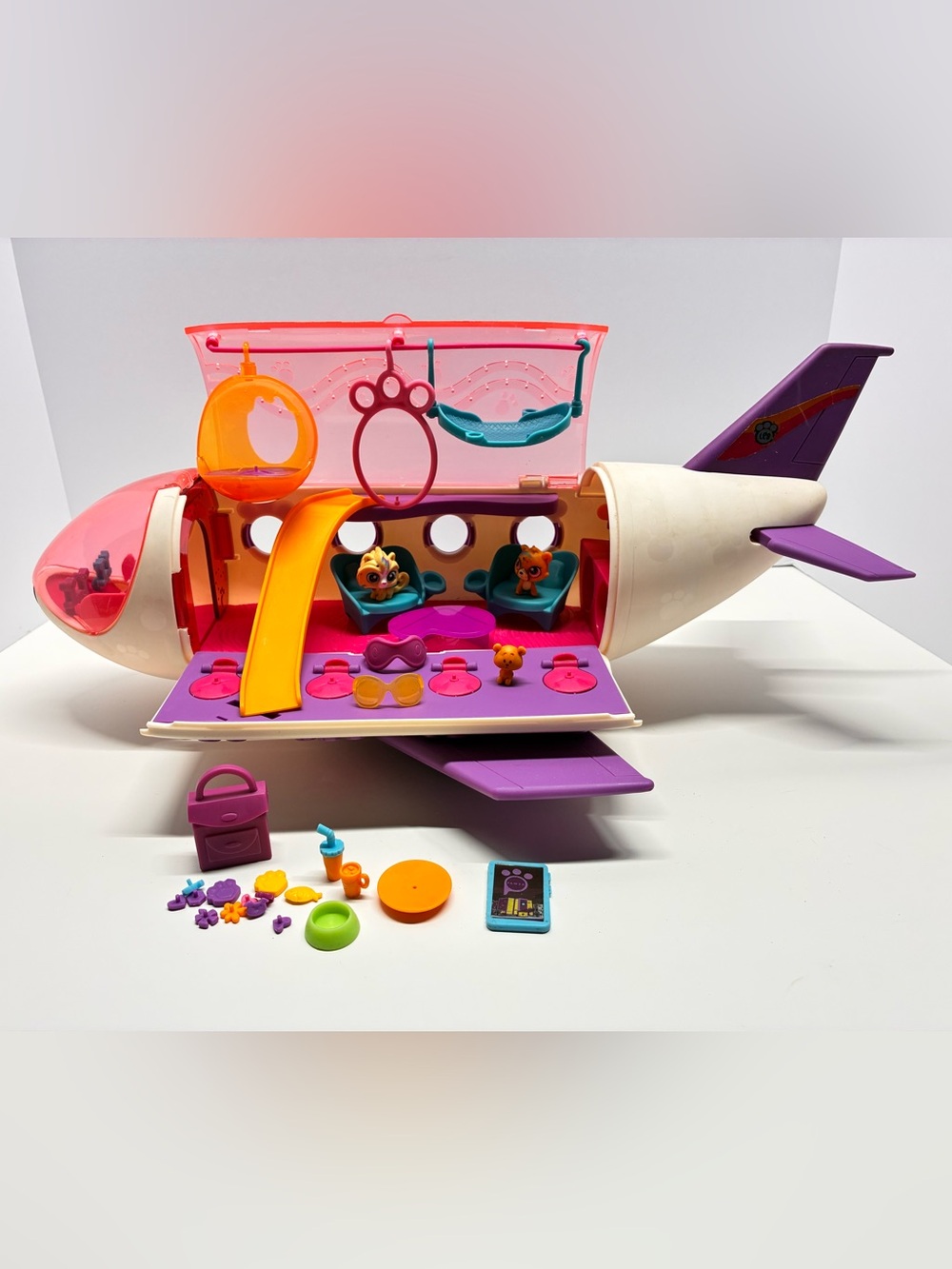 LPS Littlest Pet Shop Jet Airplane Plane w/ Accessories & Pets Hasbro 2014